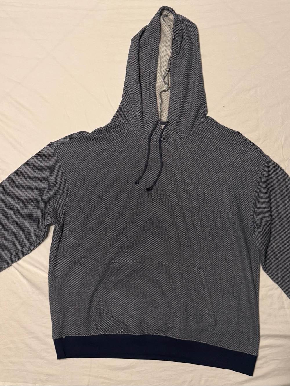 Goodfellow & Co Navy and Gray Textured Hooded Pullover